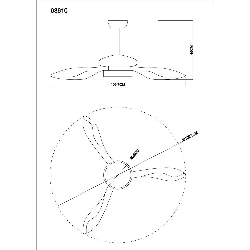 LED Fliegen Decken Timer Deckenventilator, etc-shop Mücken Fernbedienung Anti braun Ventilator