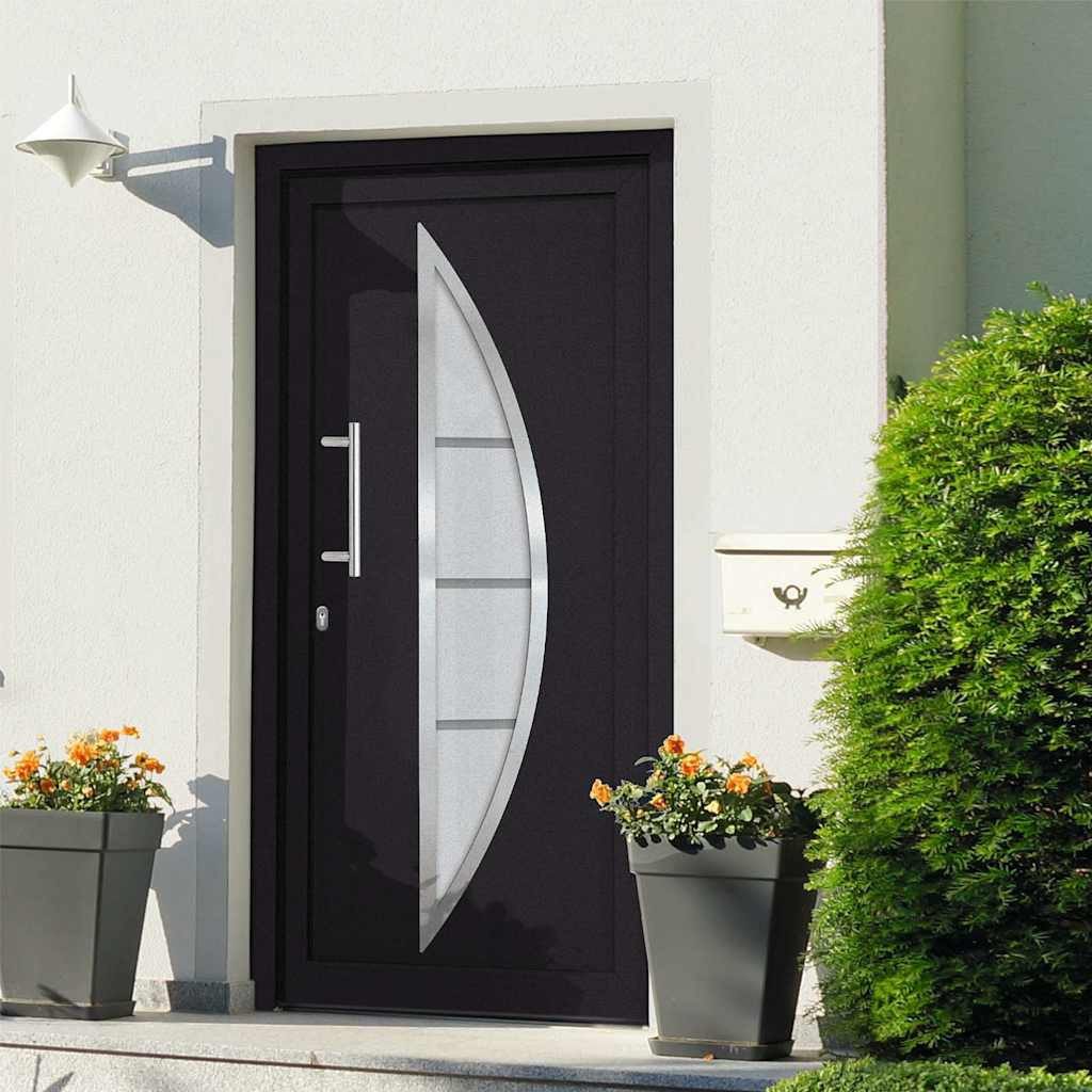 vidaXL Haustür Haustür Anthrazit 98x208 cm (1-St) – Bild 2 von 5
