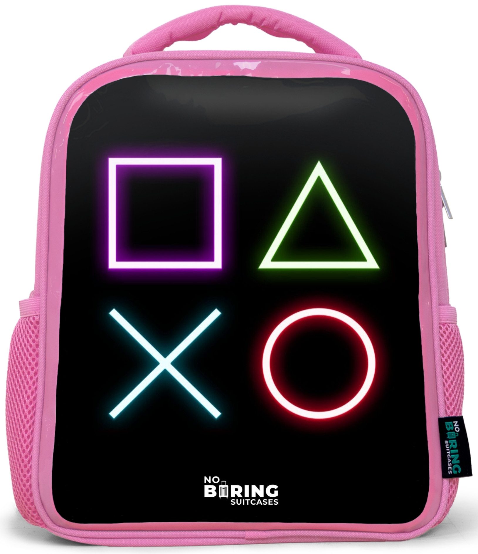 Rucksack Rosa - Neonverlinkte Symbole