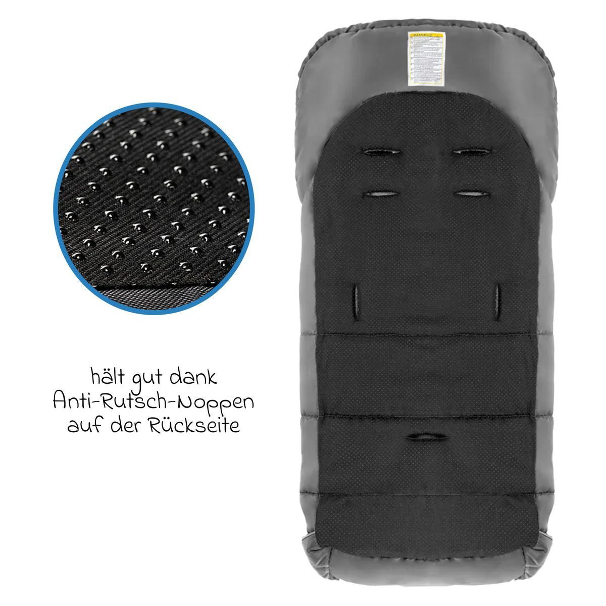 Zamboo Fußsack Grau, Universal Winter Fußsack z.B. für joie Buggy Kinderwagen Winterfußsack