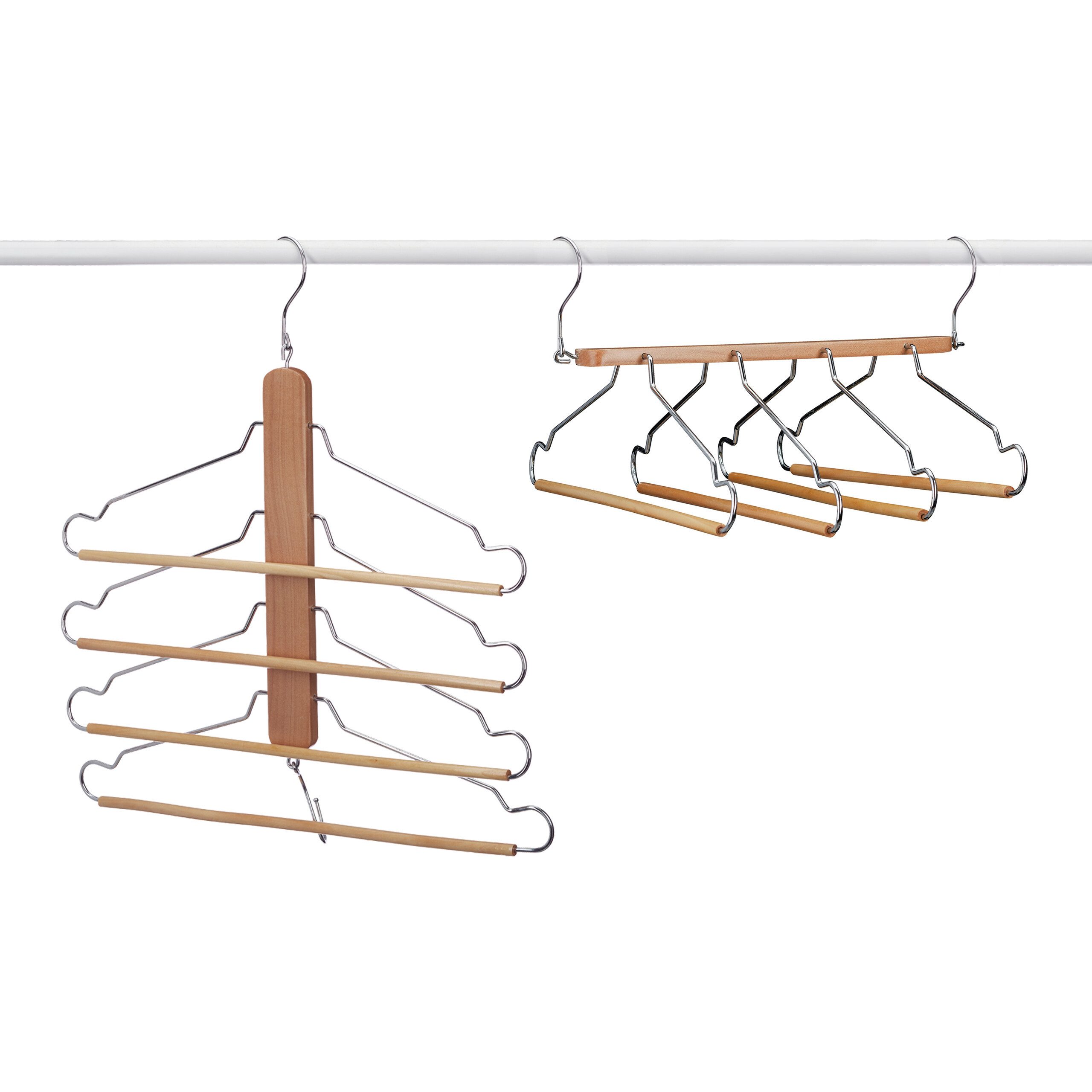 relaxdays Mehrfach-Kleiderbügel 6 x Mehrfach Kleiderbügel, (6er Set, 6-tlg)