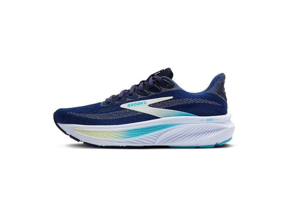 Brooks Ghost 17 Damen Laufschuh Narrow (2A) Navy/Green/Turquoise Laufschuh