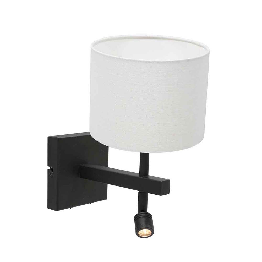 Steinhauer LIGHTING Wandleuchte, Leuchtmittel nicht inklusive, Wandleuchte Leseleuchte Bettleuchte Schlafzimmerlampe Textil weiß