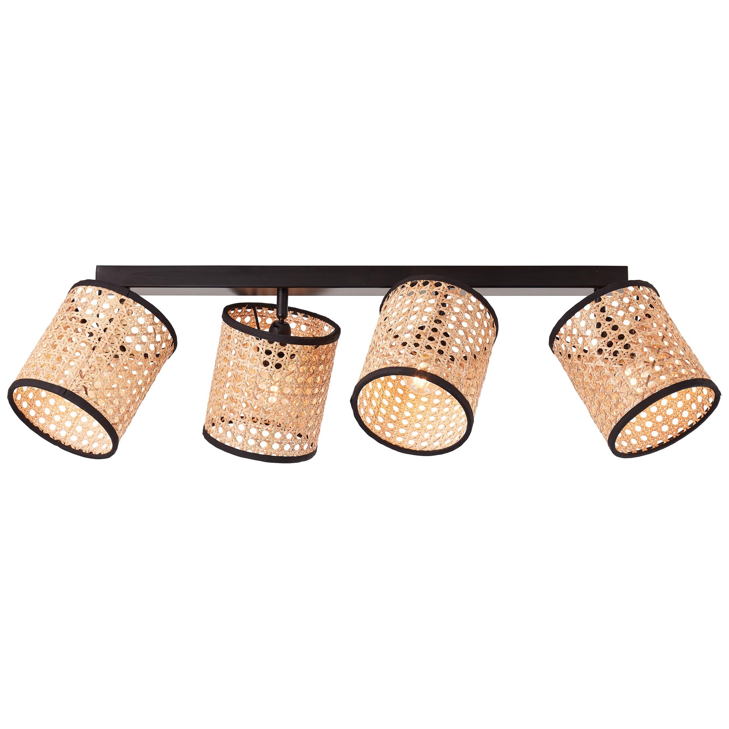 Brilliant Deckenstrahler Wiley, ohne Leuchtmittel, 4flg holz hell/schwarz