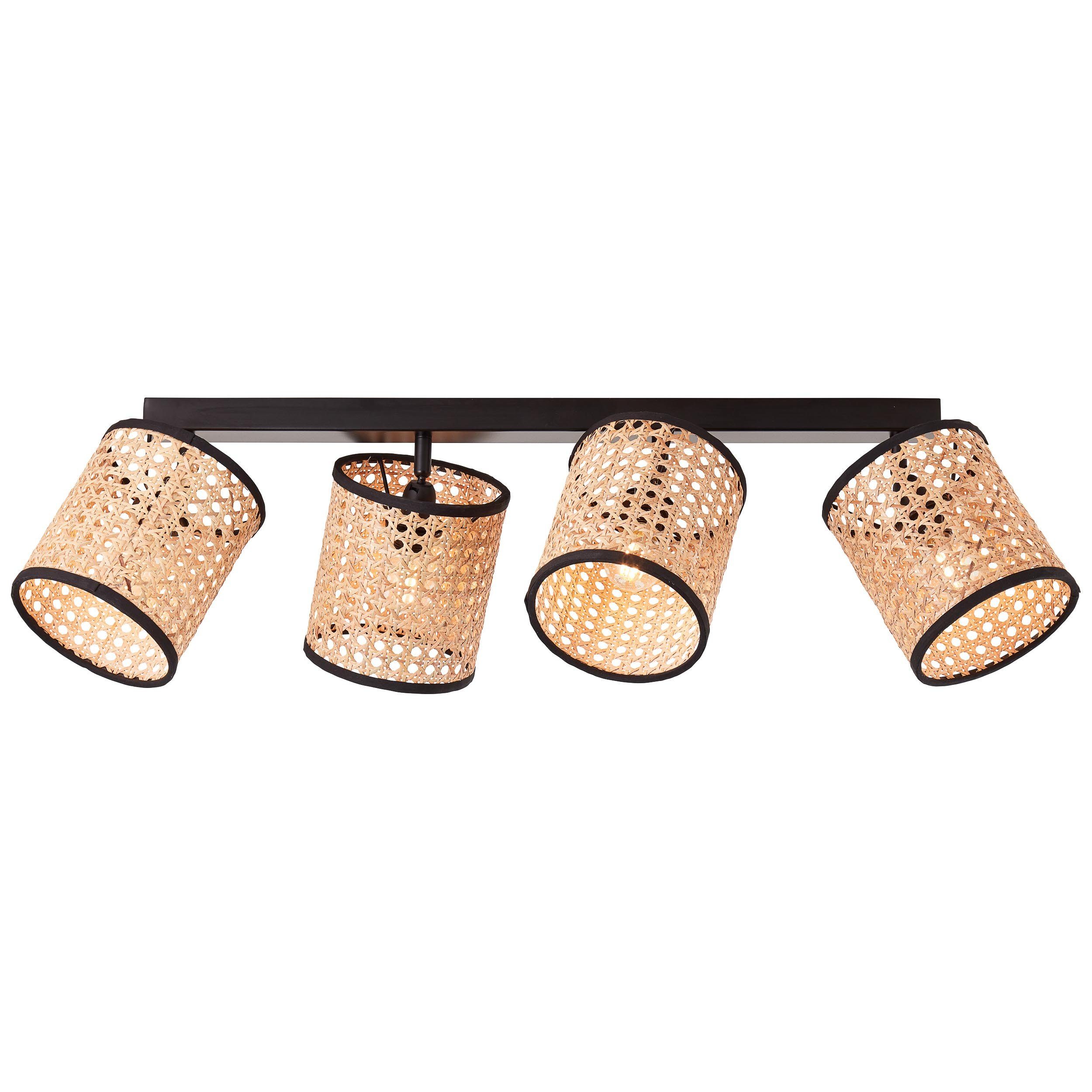 Brilliant Deckenleuchte Wiley, Lampe, Wiley Spotbalken 4flg holz hell/ schwarz, 4x D45, E14, 42W, Köpf