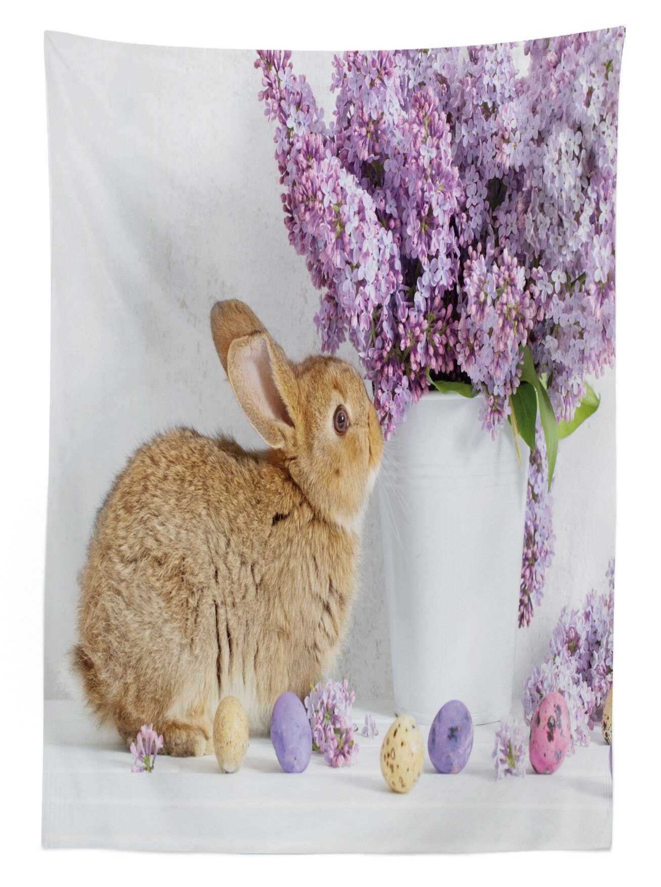 den Kaninchen Für Osterhase geeignet Waschbar Klare Farben, Farbfest Tischdecke Abakuhaus mit Bereich Flieder Außen
