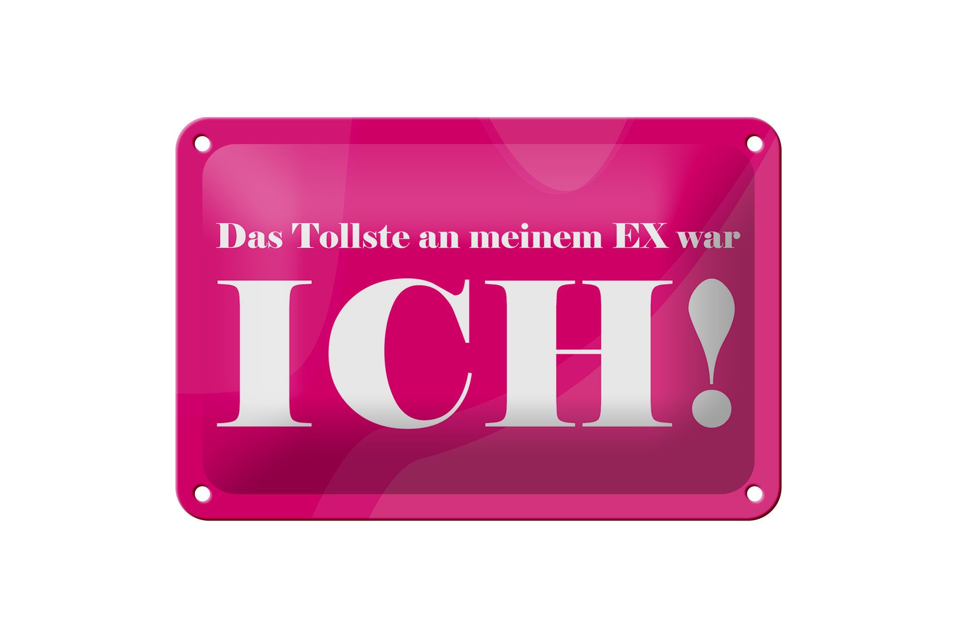 Metallschild Spruch 18x12cm Das Tollste an meinem Ex