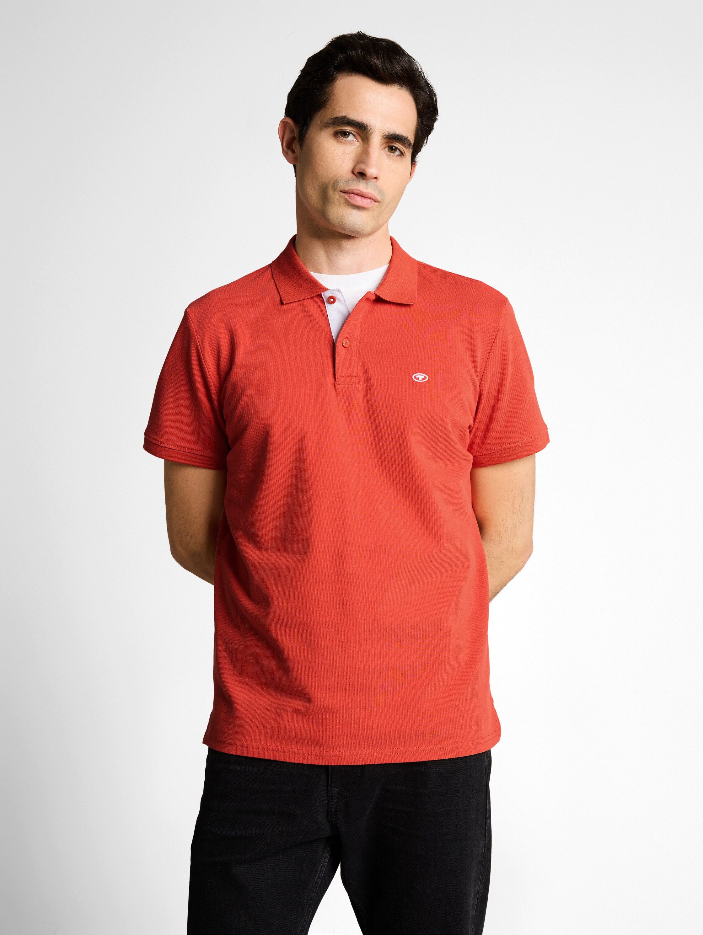 TOM TAILOR Poloshirt mit farblich hervorgehobener Knopfleiste