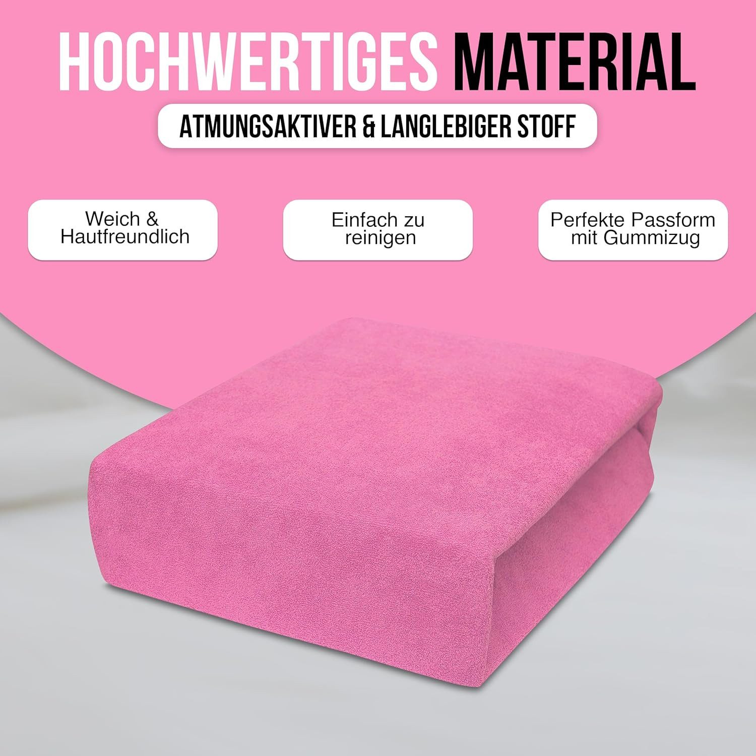 Best for You Spannbettlaken Terry Spannbettlaken–Flauschiger Handtuchstoff für Komfort & Passform, Frotte, Gummizug: Rundum, (1 Stück), Weich, flauschig, atmungsaktiv, hautfreundlich
