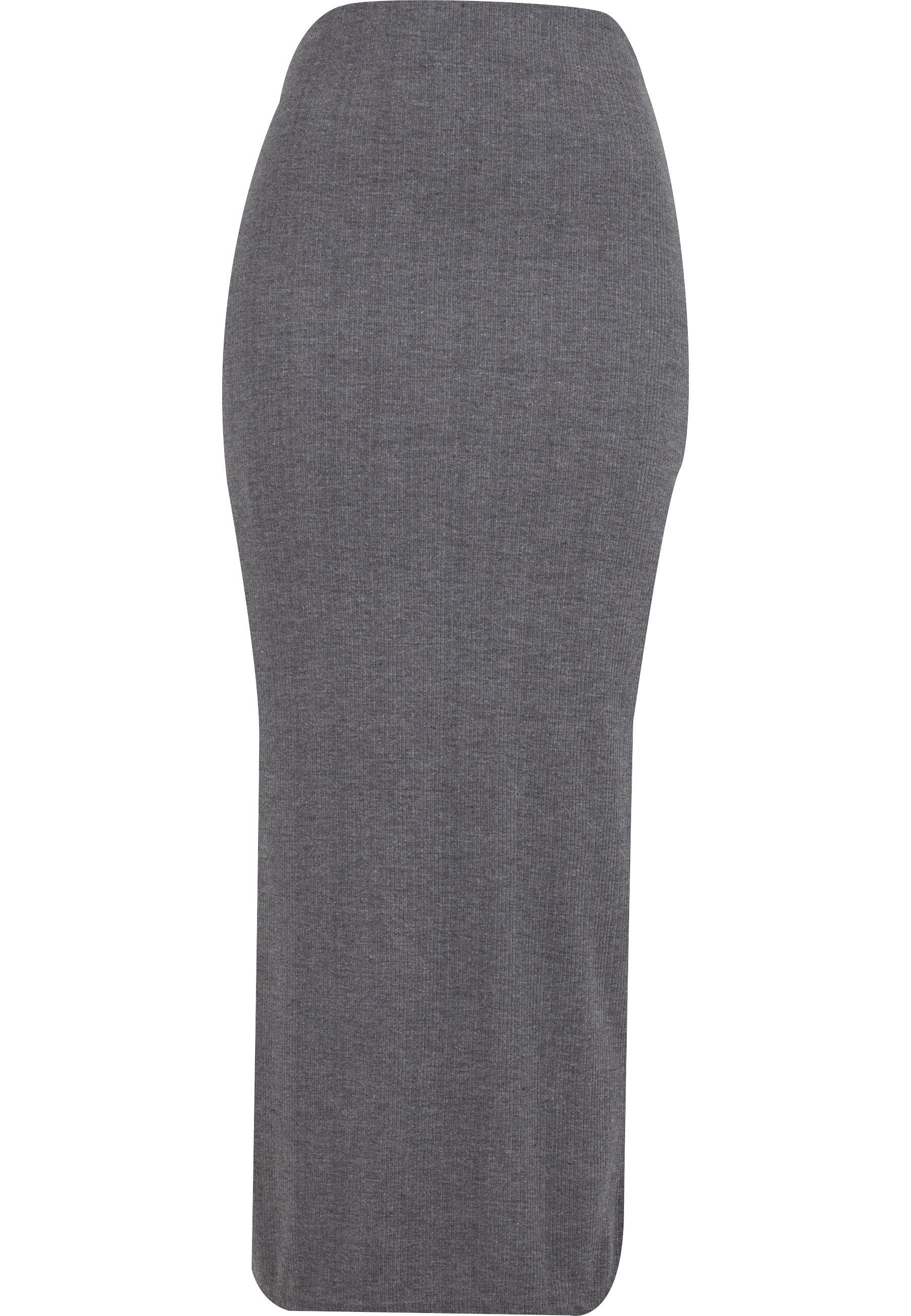 URBAN CLASSICS Sommerrock Urban Classics Ladies Rib High Slit Skirt (1-tlg)
