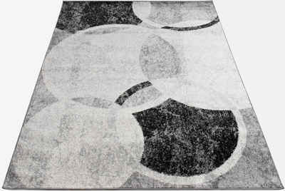 Teppich Sinai 055, Paco Home, rechteckig, Höhe: 13 mm, Kurzflor, modernes Design, Motiv Kreise
