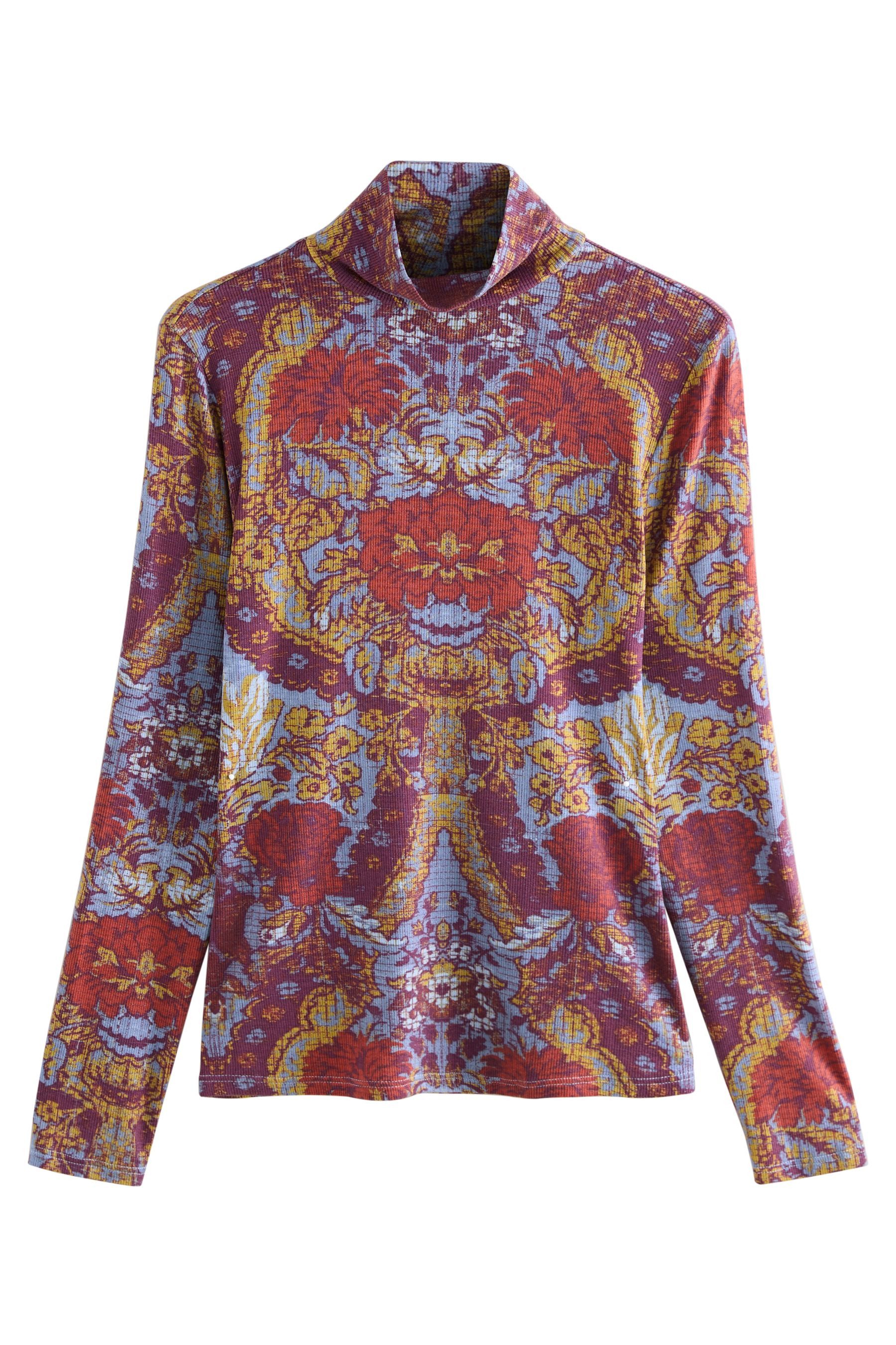 Next Blusenshirt Langarm-Shirt mit Stehkragen (1-tlg) günstig online kaufen