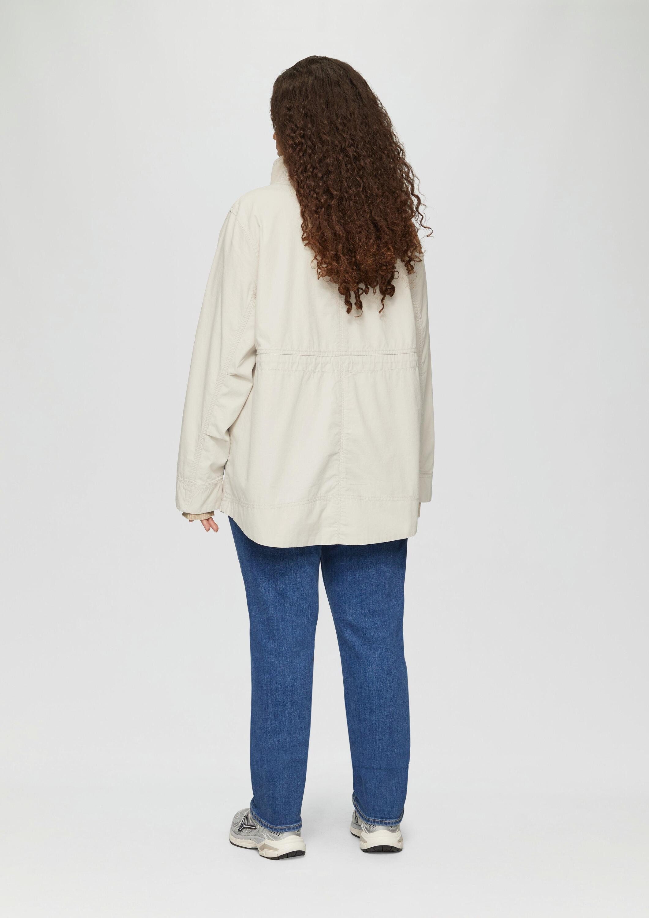 QS Funktionsjacke Outdoor-Jacke Baumwolljacke mit Tunnelzug in der Taille
