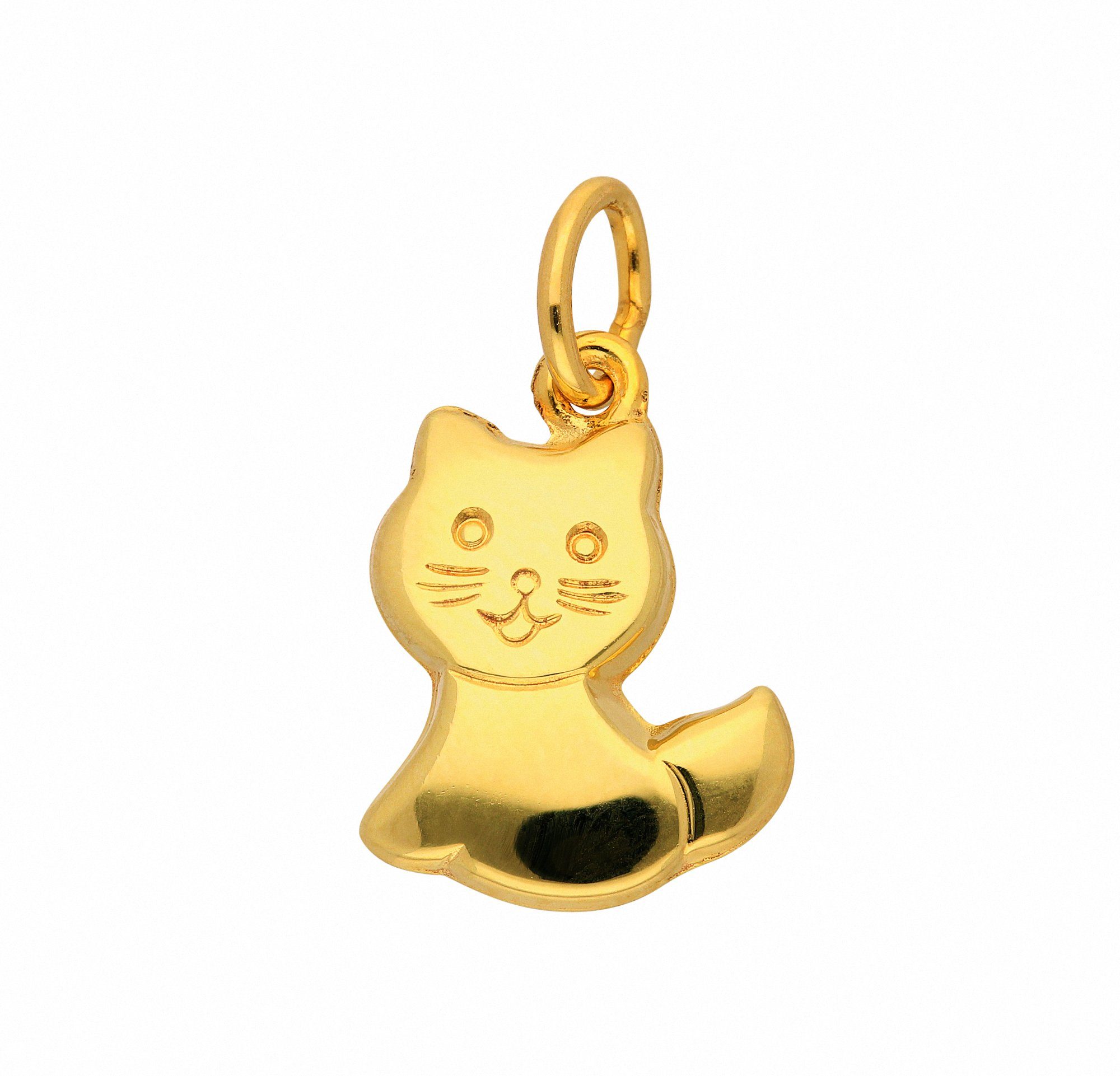 Kettenanhänger Anhänger Katze 333 Gold (8K)