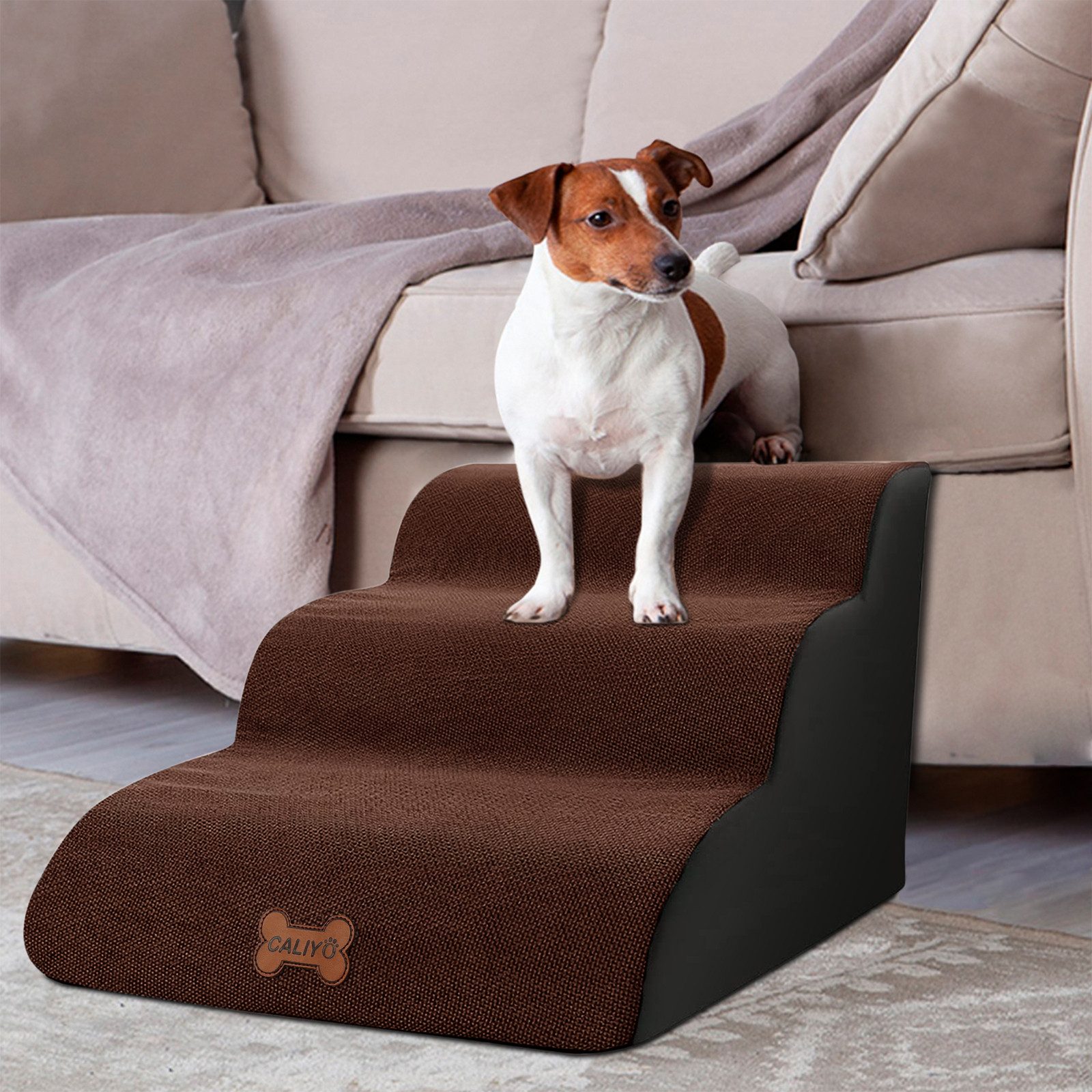 CALIYO Hunderampe Hundetreppe 3 Schichten Haustiertreppe günstig online kaufen