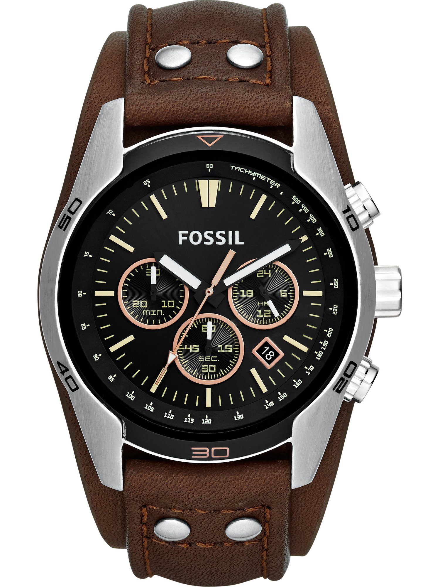 Fossil Chronograph Fossil Herren-Uhren Analog Quarz