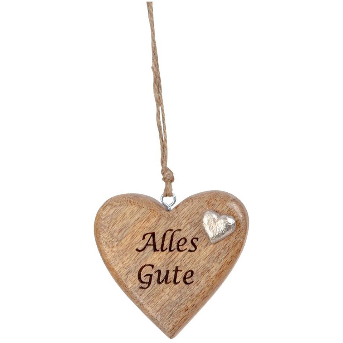 XiRRiX Dekohänger Dekoherz aus Holz - Holz Herz zum Aufhängen - mit schönem Spruch (Holz Herz zum aufhängen, kleines Geschenk Geburtstag, Muttertag), mit liebevollen Sprüchen
