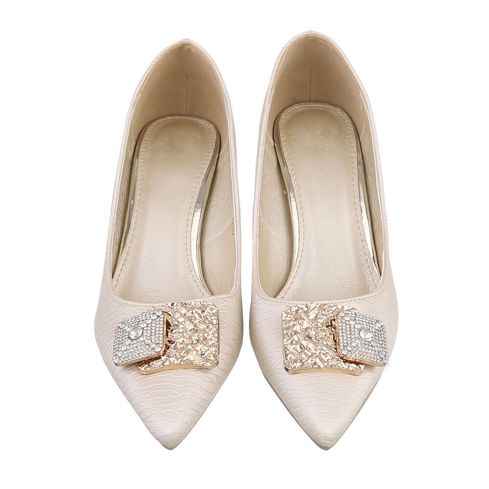 Ital-Design Damen Abendschuhe Elegant High-Heel-Pumps (86192523) Pfennig-/Stilettoabsatz High Heel Pumps in Gold