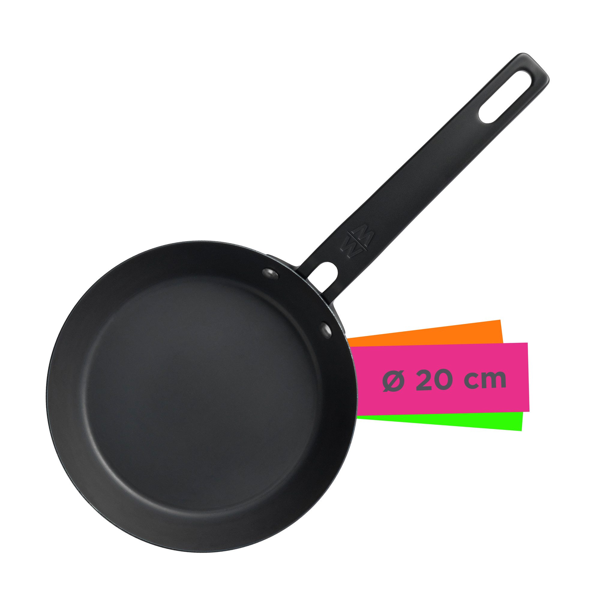WOLL Bratpfanne MÄLZERxWOLL Carbonstahl Bratpfanne Ø20-28cm, vorgebrannt, Induktion, Karbon-Stahl (1-tlg), Genieterer Stiel, Ofenfest, Spülmaschinengeeignet, 4-5cm hoch