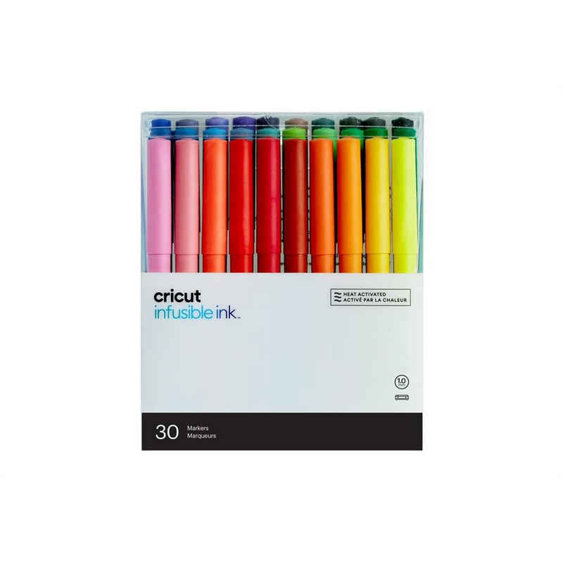 Cricut Textilmarker Infusible Ink Marker Ultimate, 30 Stück, Stifte, medium Spitze, bunt, gestalten, malen, zeichnen, Zeichenmaterial