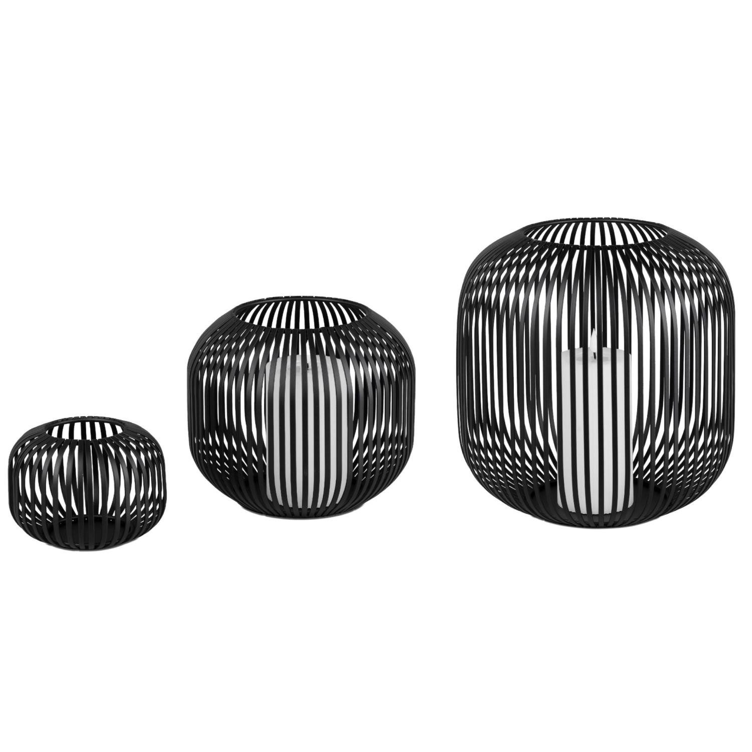 formano Windlicht Stäbe, Farbe: Schwarz, Motiv: Stäbe günstig online kaufen