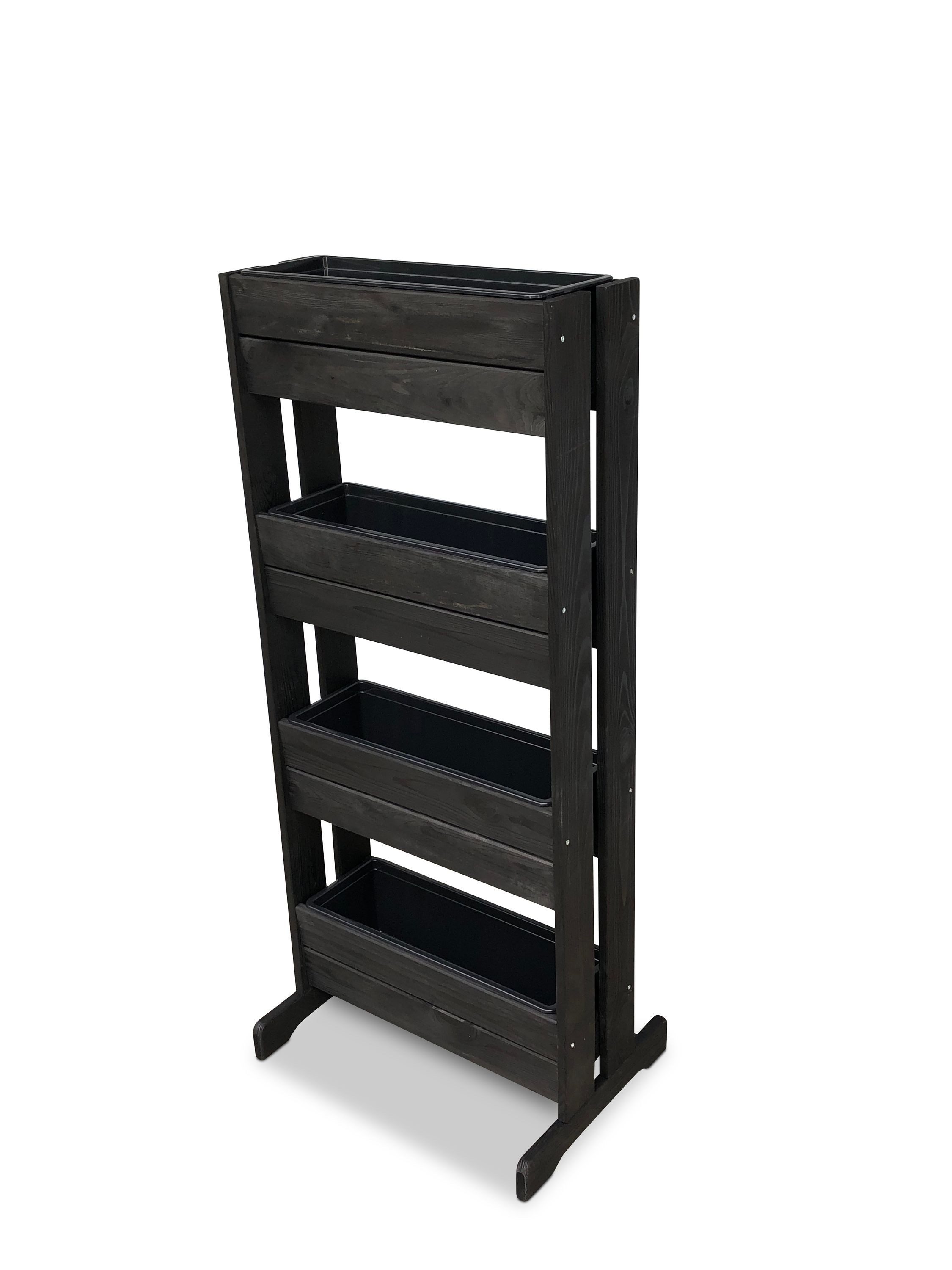 GartenDepot24 Hochbeet Vertikalbeet aus Holz schwarz