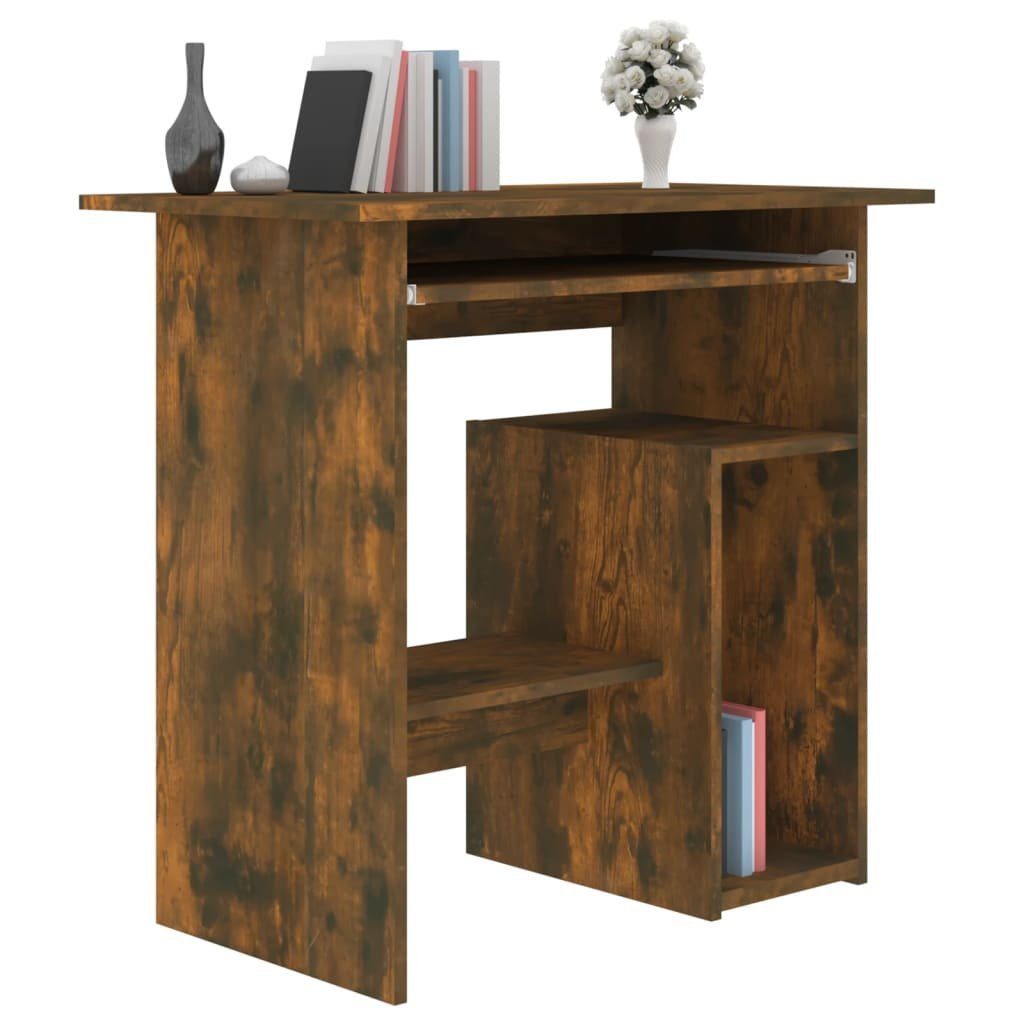 furnicato Holzwerkstoff 80x45x74 cm Räuchereiche Schreibtisch