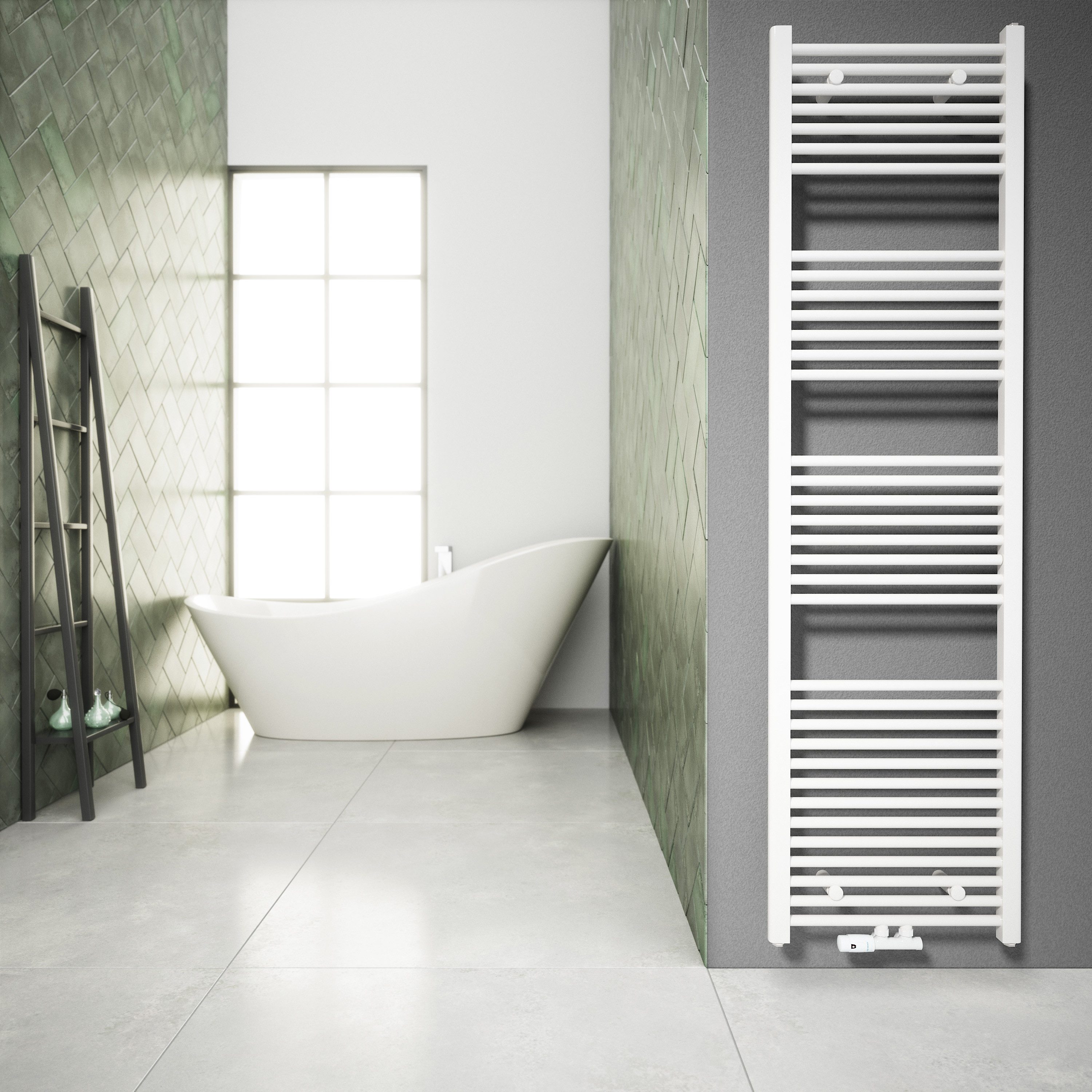 Aquabad® Badheizkörper VIRGO Handtuch Heizkörper Mittelanschluss günstig online kaufen