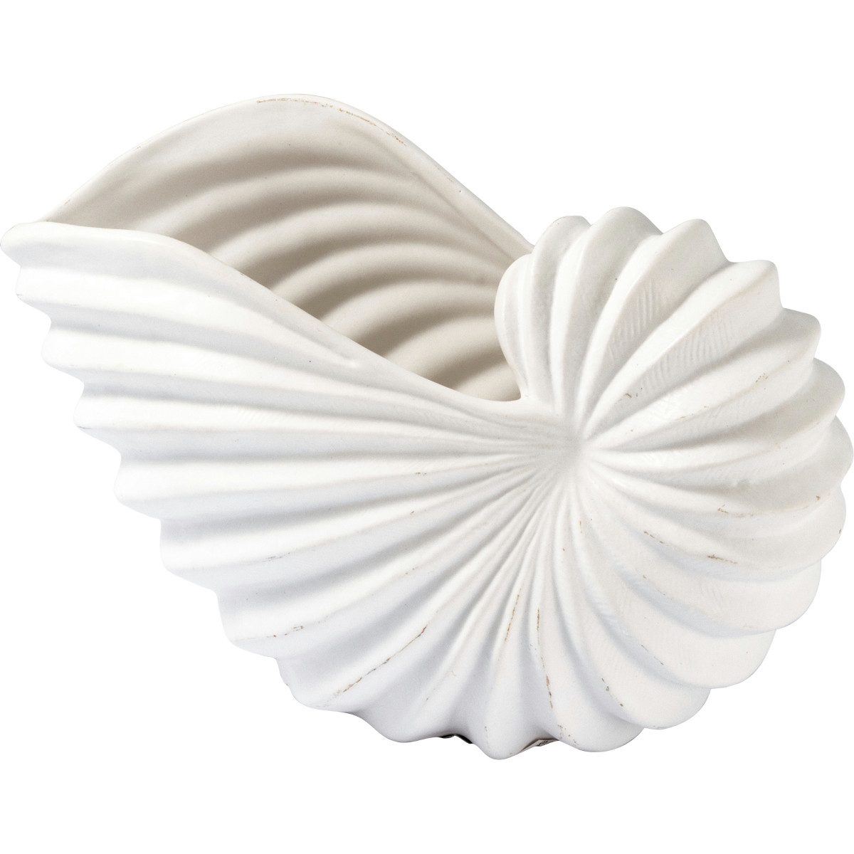 Greengate Dekovase Conch Muschel Vase medium white 22x14cm (Vasen)