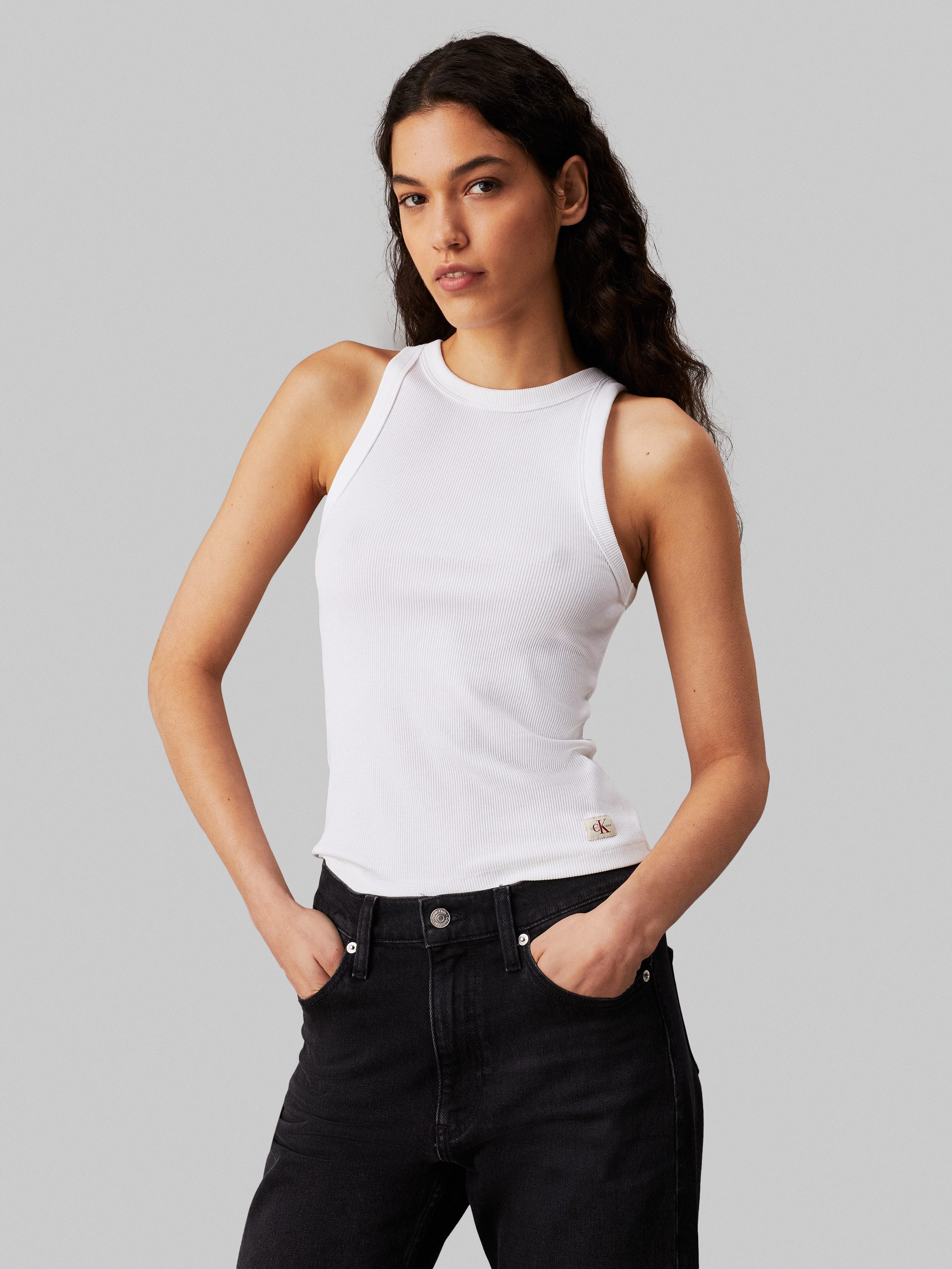 Calvin Klein Jeans Ripptanktop WOVEN LABEL günstig online kaufen