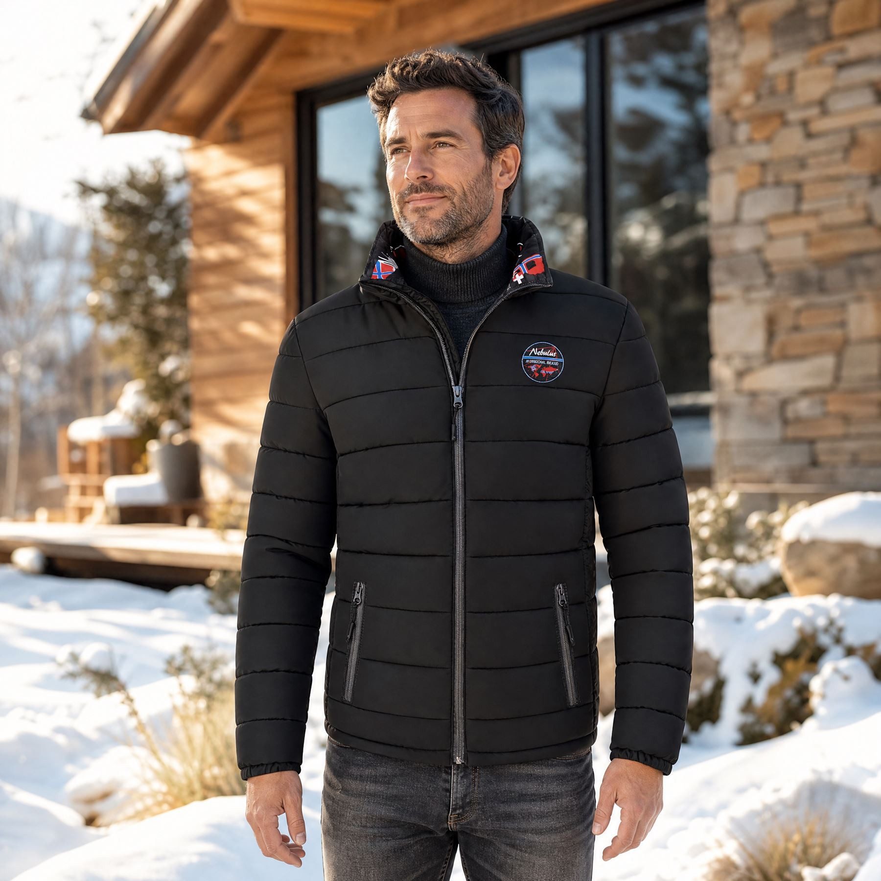 Nebulus Winterjacke TAMMES, P2178 - Herren, schwarz, S