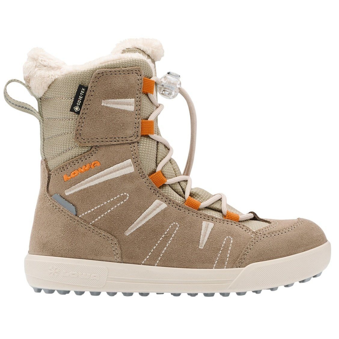 Lowa Lucy 2 High GTX (Veloursleder/Textil, wasserdicht) sandbraun/orange Winterstiefel