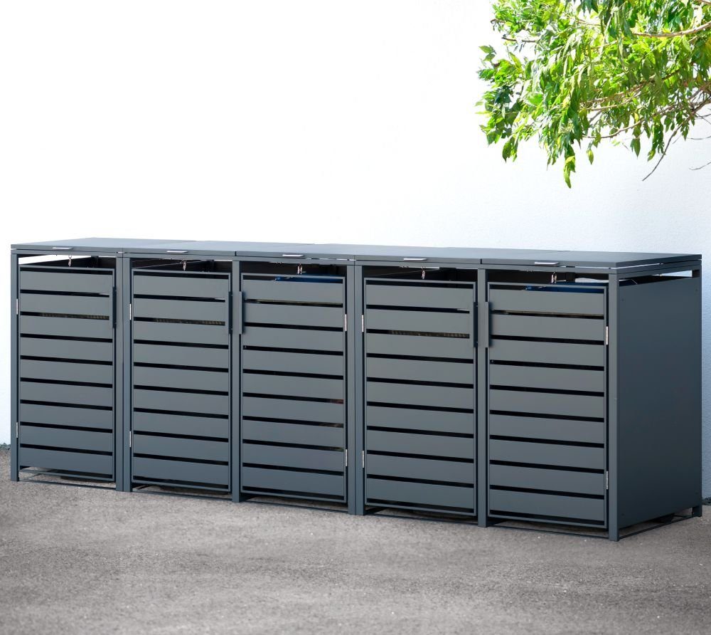 WESTMANN Mülltonnenbox Kubus, Platz für 5x240 L Mülltonnen