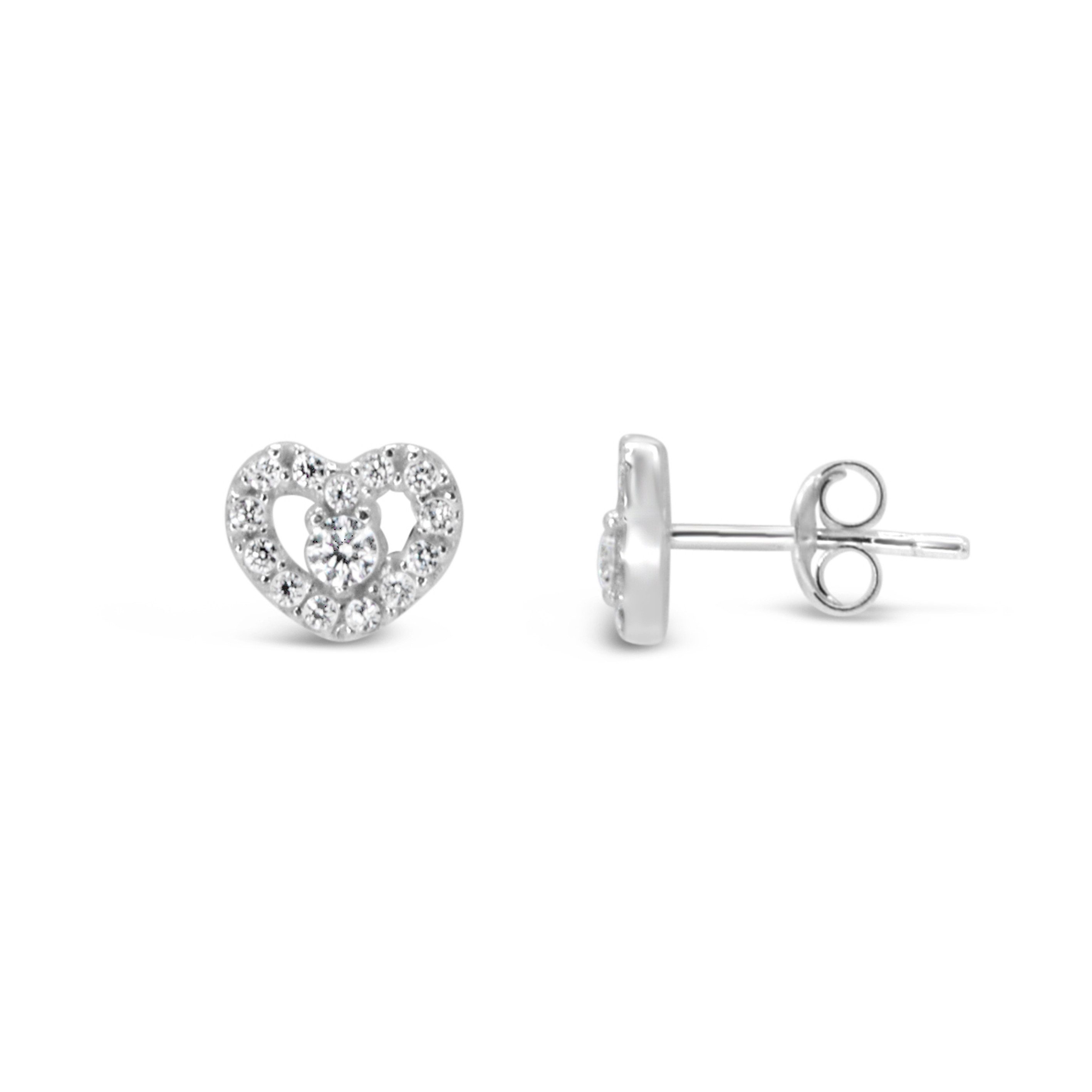 Herz - Ohrstecker "Heart Attack"-925 Sterling-Silber