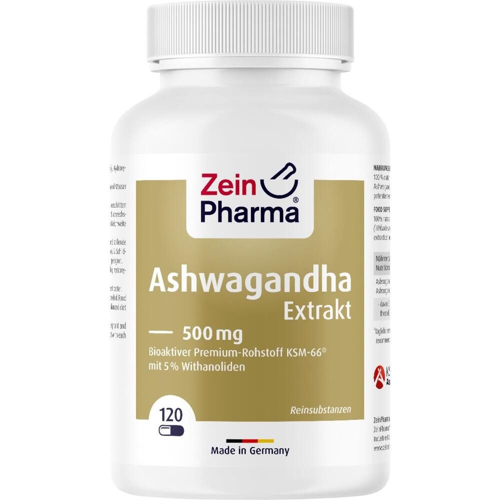 Zein Pharma - Germany GmbH ASHWAGANDHA EXTRAKT 500 mg Kapseln Kapseln, 120 St.
