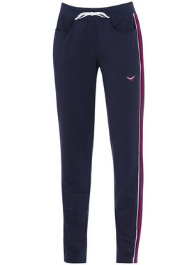 Trigema Jerseyhose TRIGEMA Lange Jogginghose mit Seitenstreifen (1-tlg)