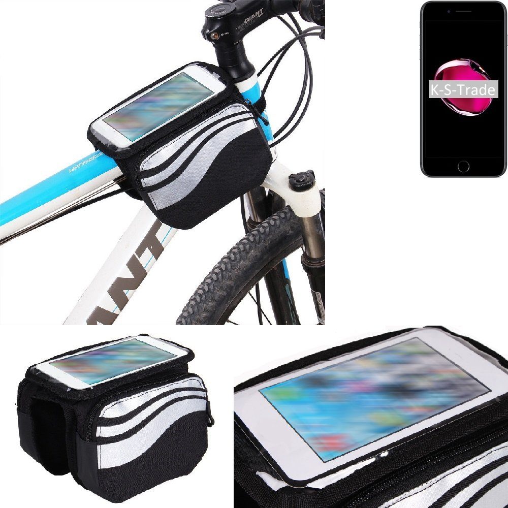 K-S-Trade Handyhülle für Apple iPhone 7 Plus, Rahmentasche Fahrrad-Halterung  Rahmenhalterung Fahrrad