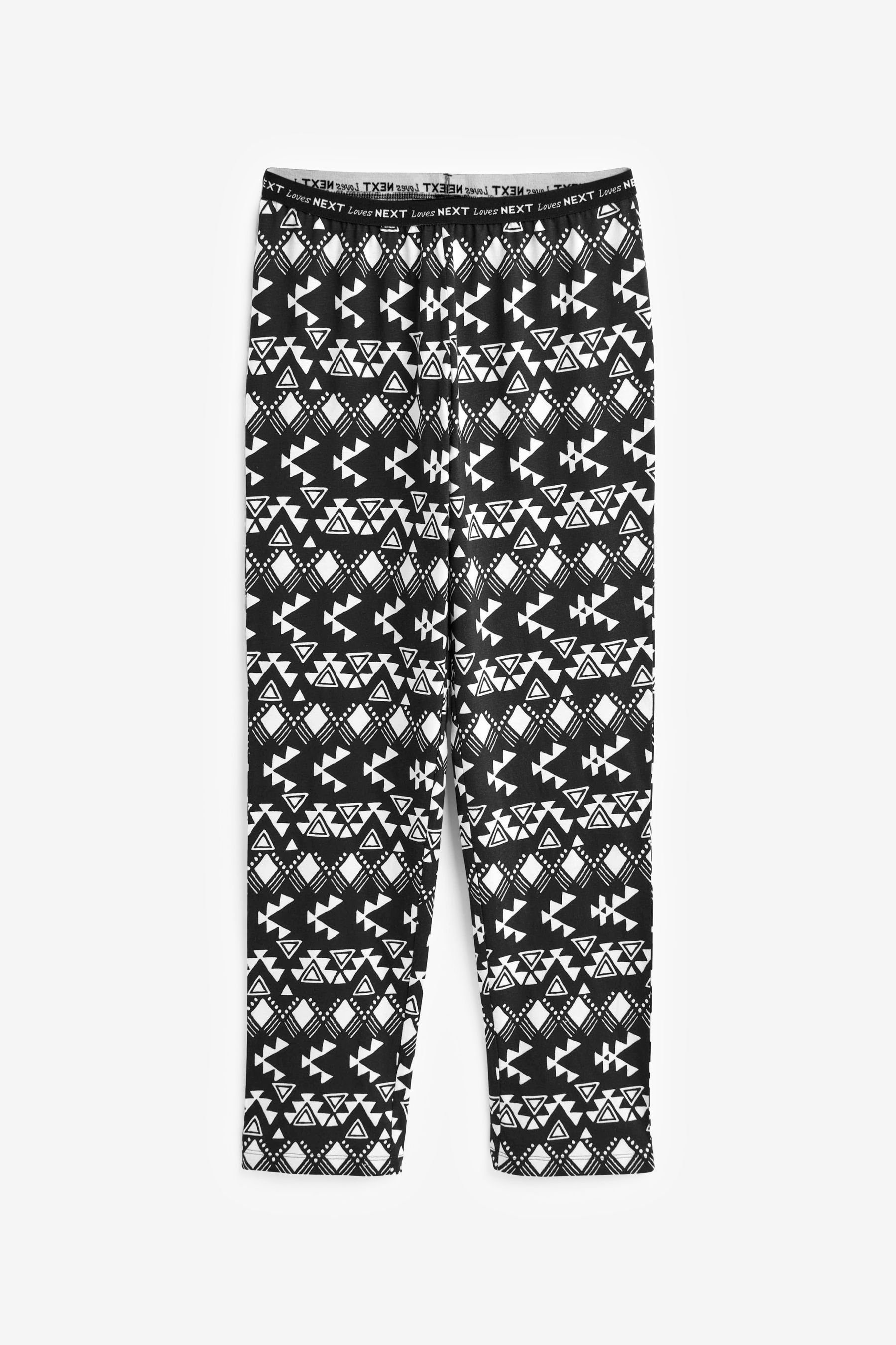 Monochrome (2 Next Baumwoll-Pyjama tlg) Pyjama Kurzärmeliger