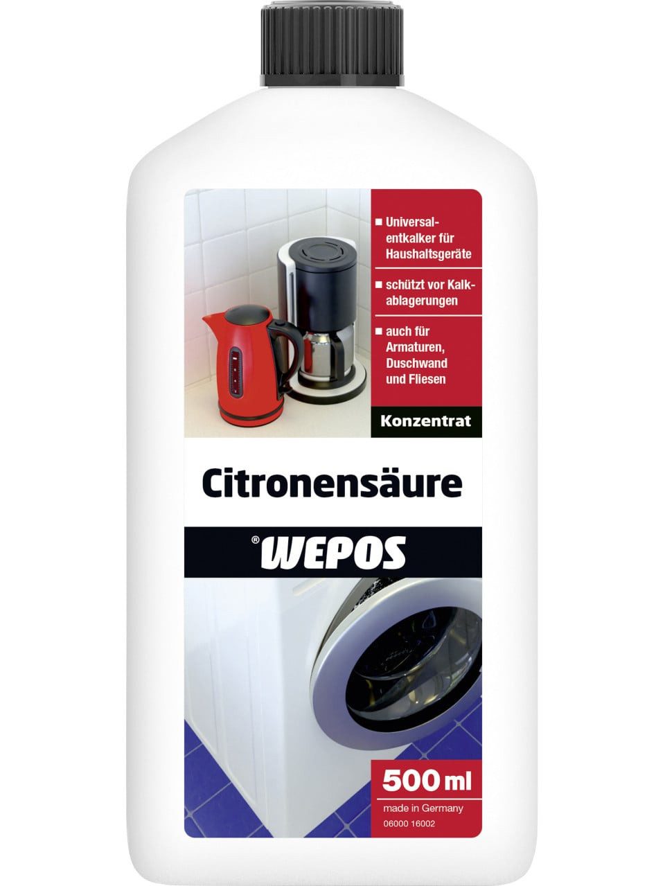 WEPOS CHEMIE GMBH Wepos Citronensäure 500 ml Universalreiniger