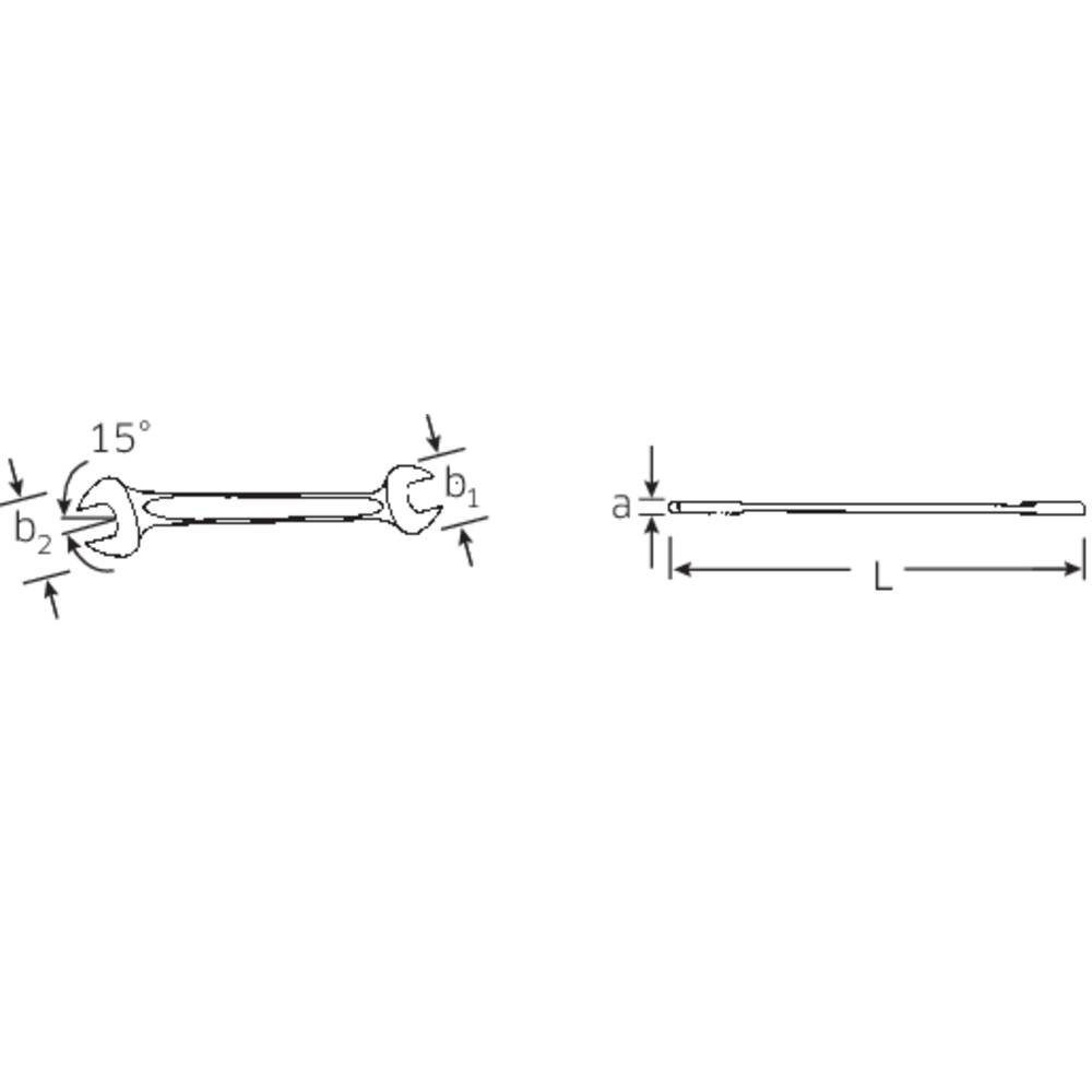 Stahlwille Maulschlüssel Doppelmaulschlüssel MOTOR 24 x 27 mm 40032427