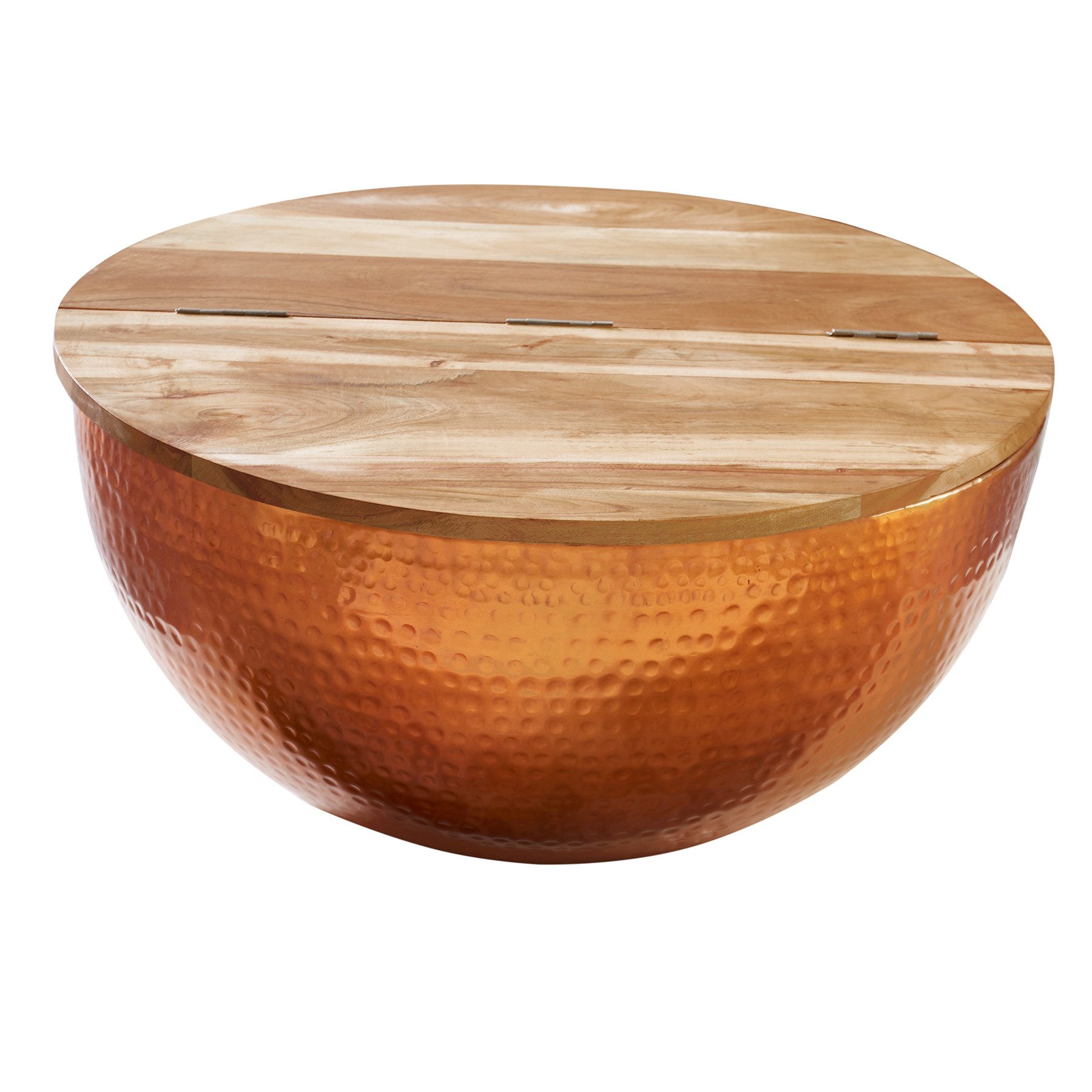 riess-ambiente Couchtisch ORIENT STORAGE Ø60cm natur / kupfer · Wohnzimmert günstig online kaufen