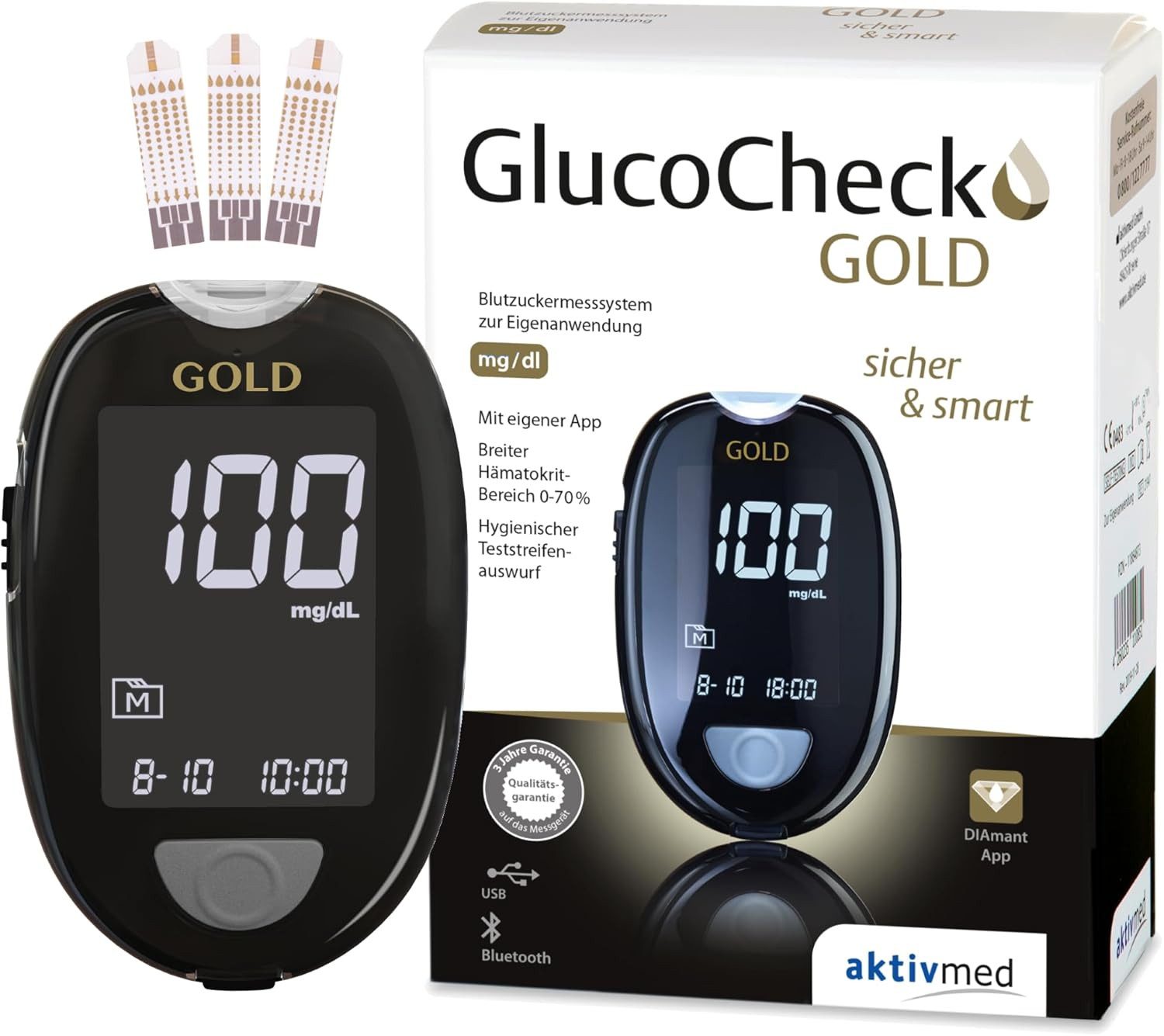 Blutzuckermessgerät GlucoCheck Gold