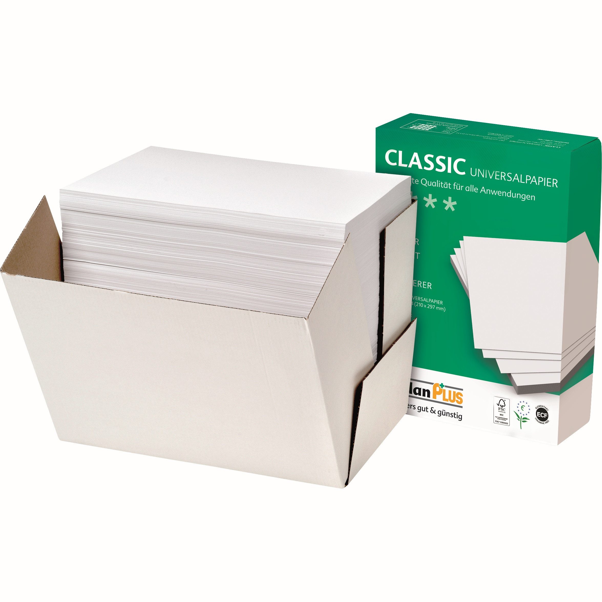 INAPA Kopierpapier SoldanPlus Kopierpapier CLASSIC Öko-Box, DIN A4, 80 g/m², Öko-Box: 2.500 Blatt