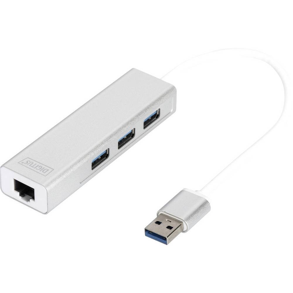 Laptop-Dockingstation USB 3.0, 3-Port HUB & Gigabit LAN Adapter 3xUSB A/F,1xUSB DA-70250-1