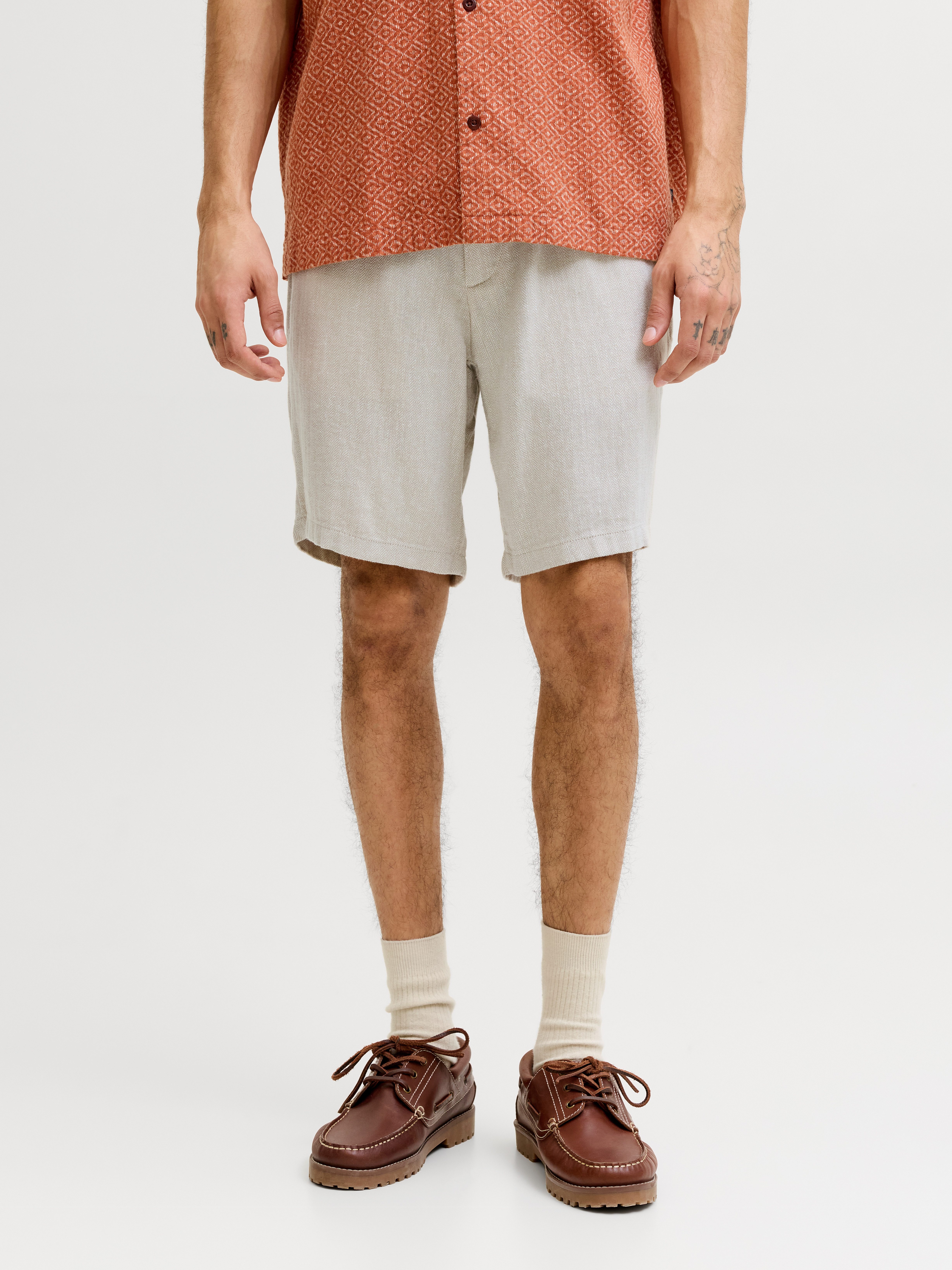 Jack & Jones Chinoshorts JPSTACE MYKONOS LINEN BLEND SHORTS SRT