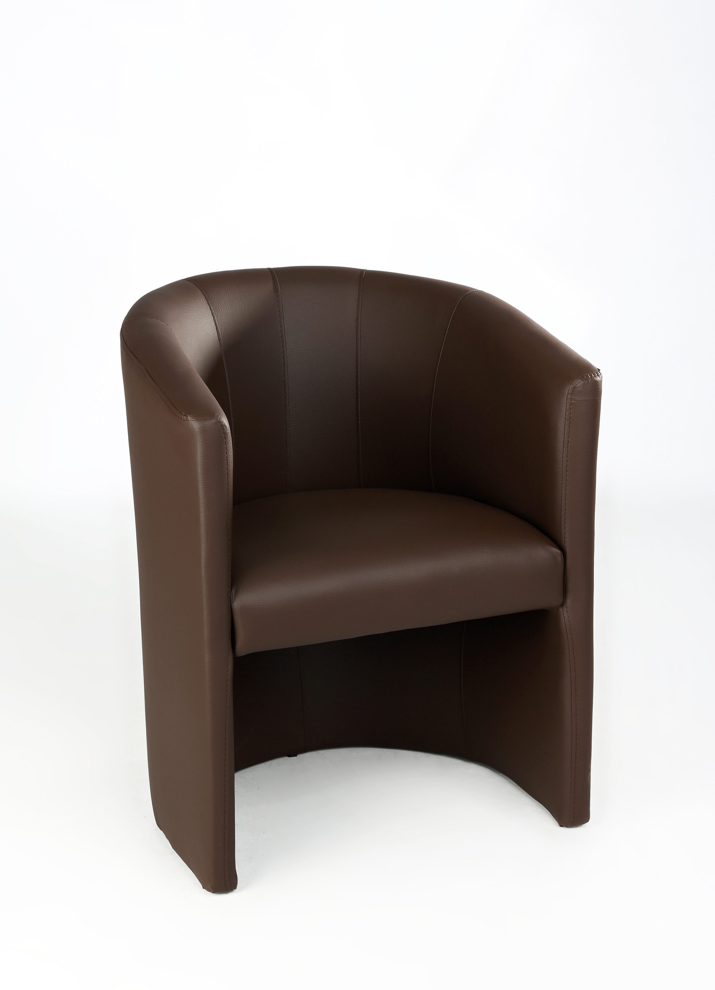 Kamil Cocktailsessel Design Sessel Clubsessel Loungesessel Farbe braun Kunstleder Neu (1 Set, 1-St., 1 Sessel), Lieferung kommt Aufgebaut