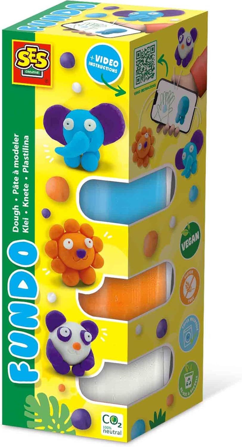 SES Creative Spiel SES Creative Fundo Knete Set - Wilde Tiere