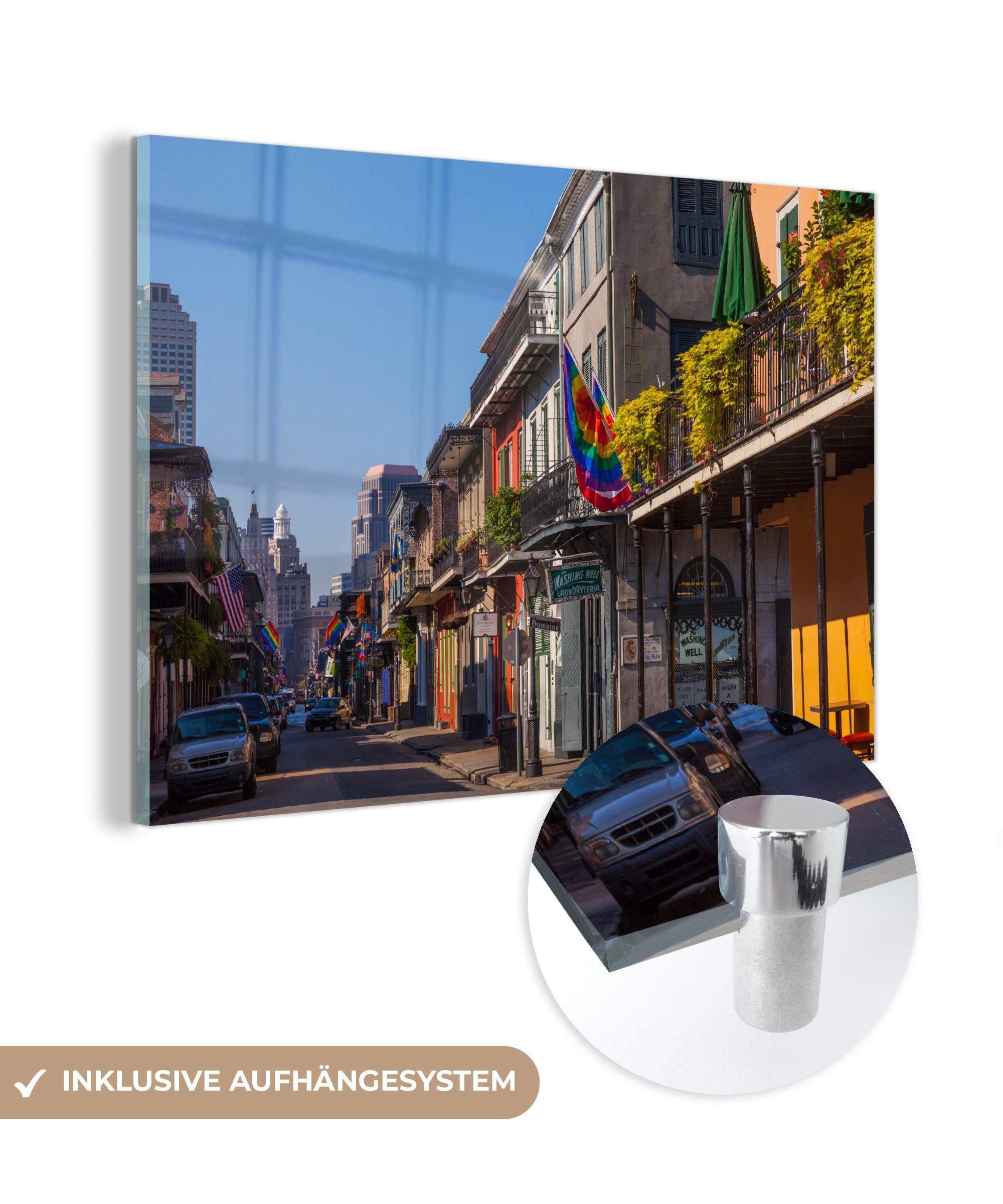 Orleans (1 - Acrylglasbilder & Farbe, Acrylglasbild Wohnzimmer Schlafzimmer New MuchoWow St), Amerika -