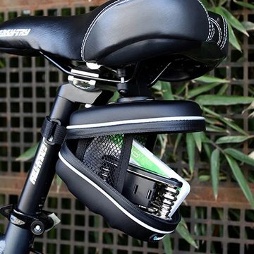 Sahoo Fahrradtasche 13875 1,2L Fahrradtasche unter dem Sattel mit Reißverschluss schwarz