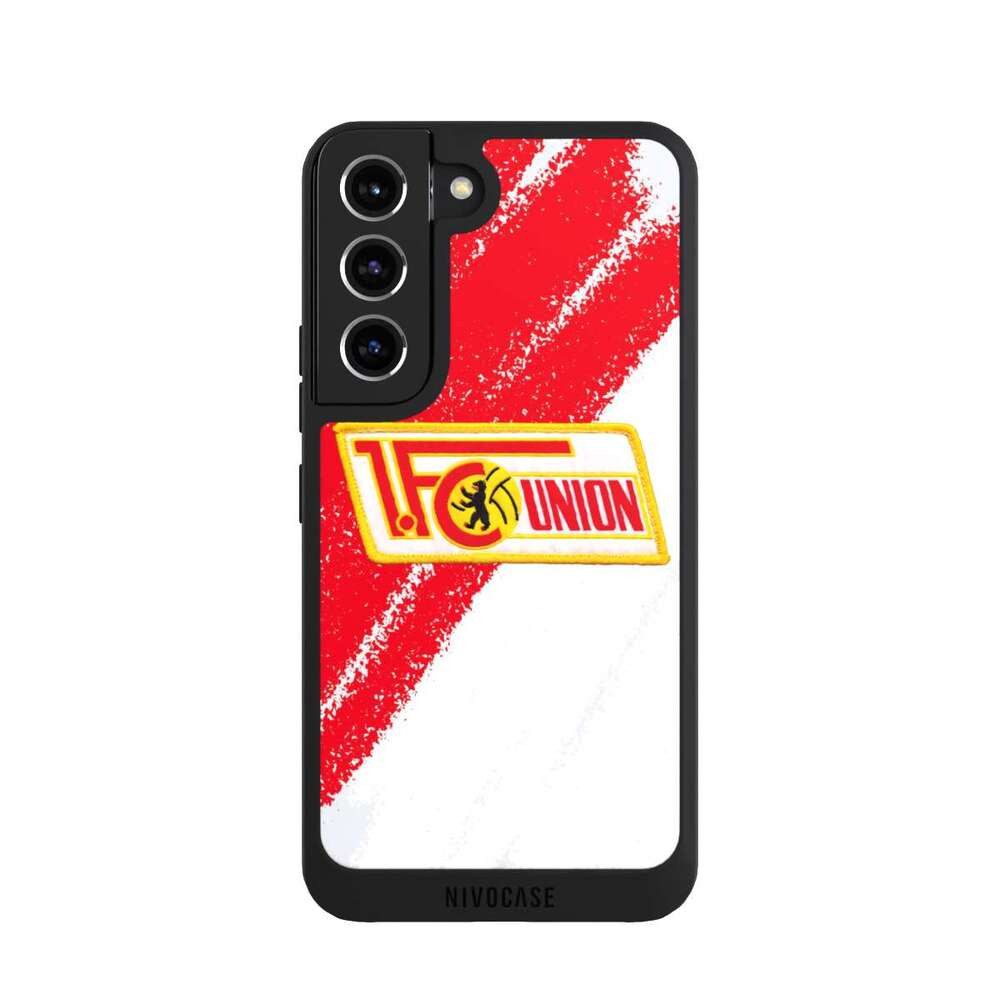 NIVOCASE Handyhülle Offizielles Lizenzprodukt 1. FC Union Berlin Logo, Samsung Galaxy S22 Handyhülle Hülle NIVOpure Case Schwarz